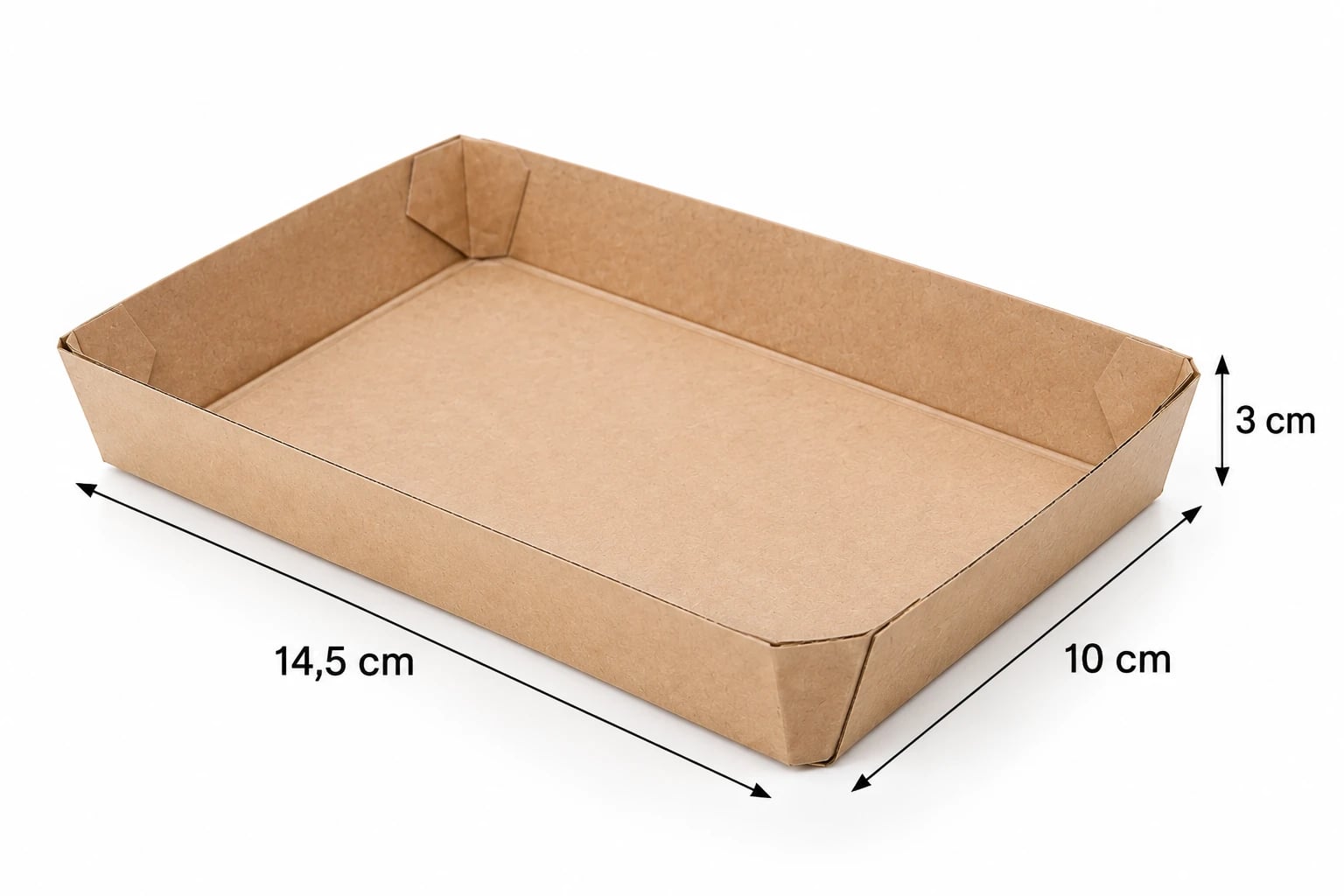 Bandeja cartón N.º1 x50 unidades 14,5 x 10 x 3cm