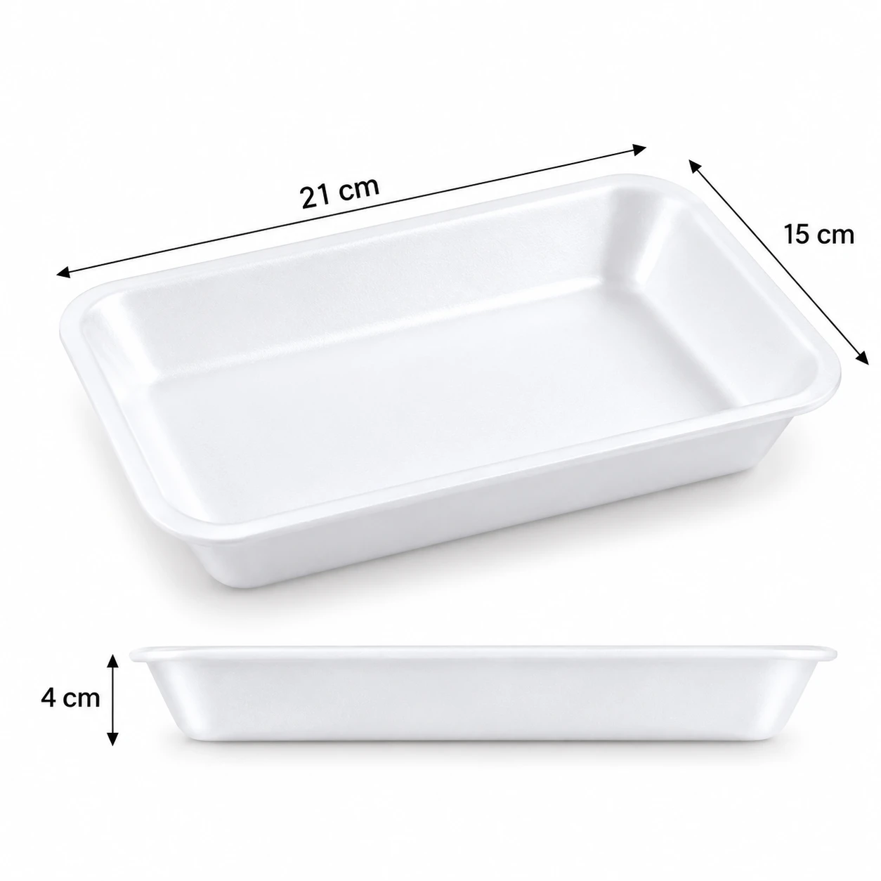 Bandeja de espuma darnel x100 unidades 15 x 21 x 4 cm