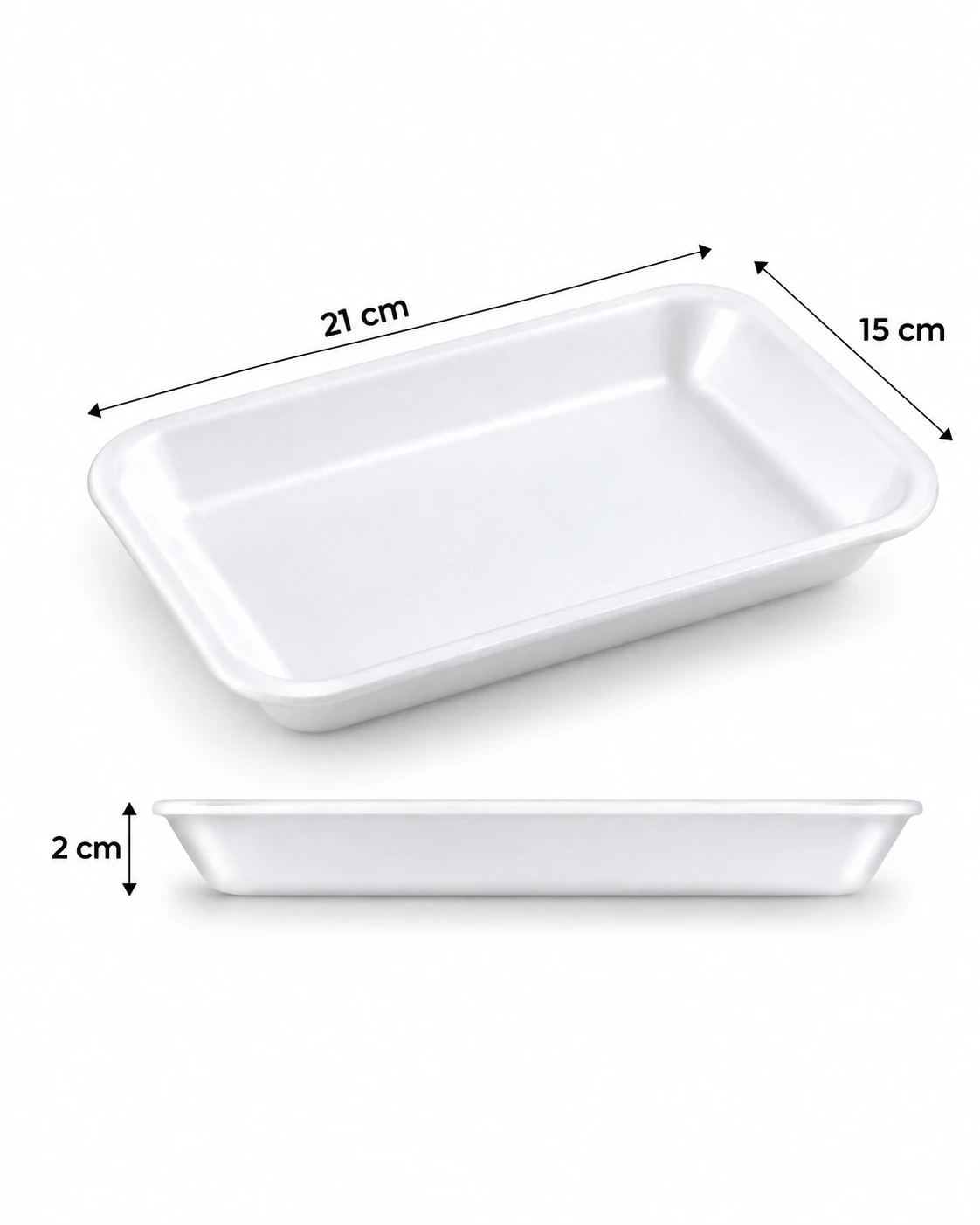 Bandeja de espuma darnel x100 unidades 15 x 21 x 2 cm