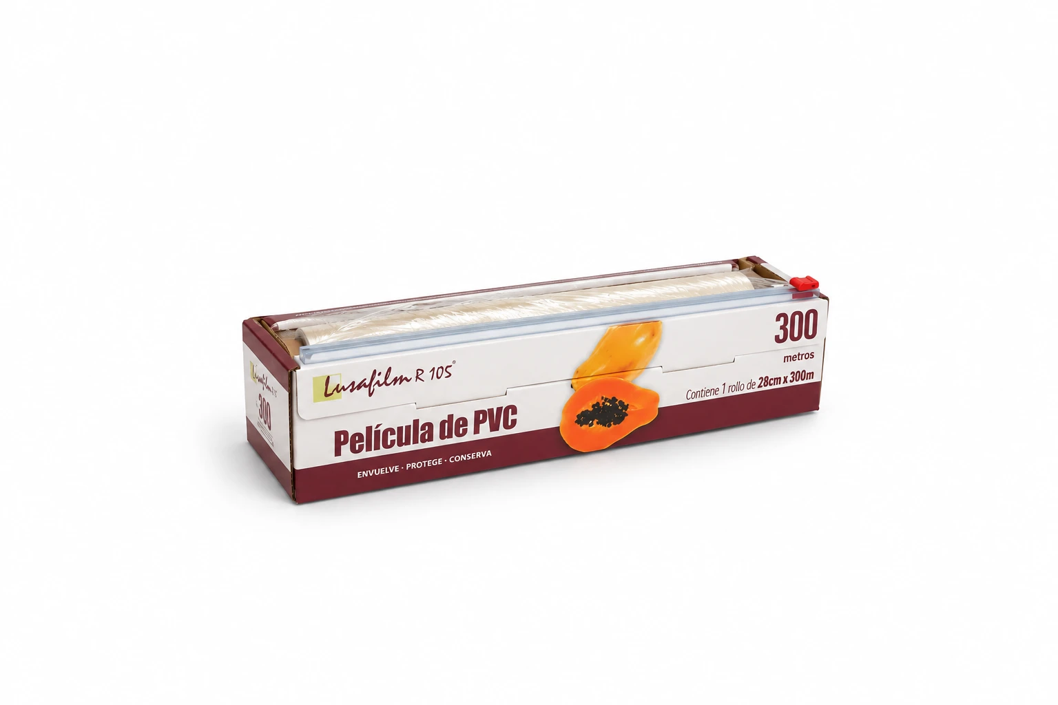 Film PVC 28 cm × 300 m – 6 Micrones – Caja con Cortador