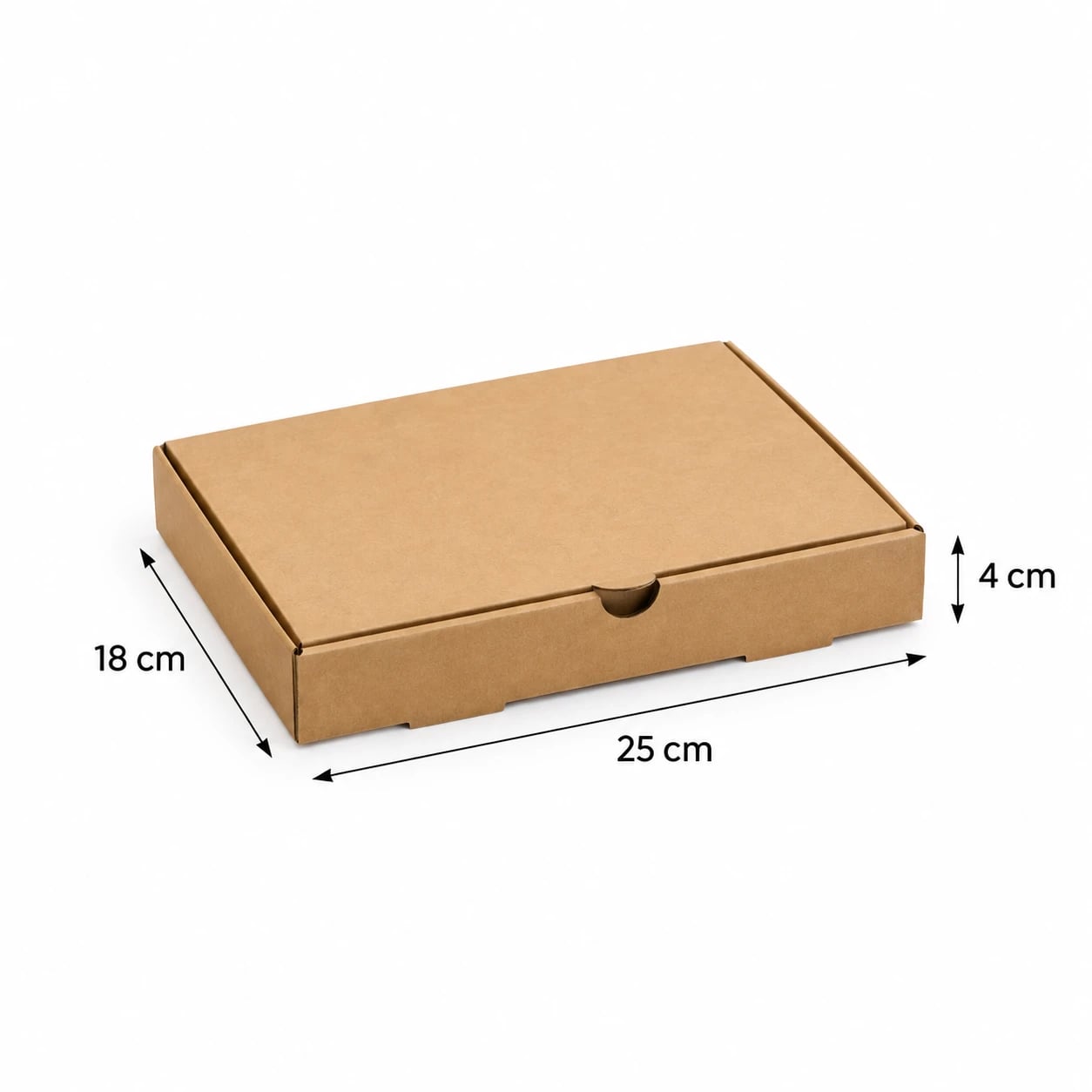 Caja para pizza 1/2 metro 18 x 25 x 4 cm