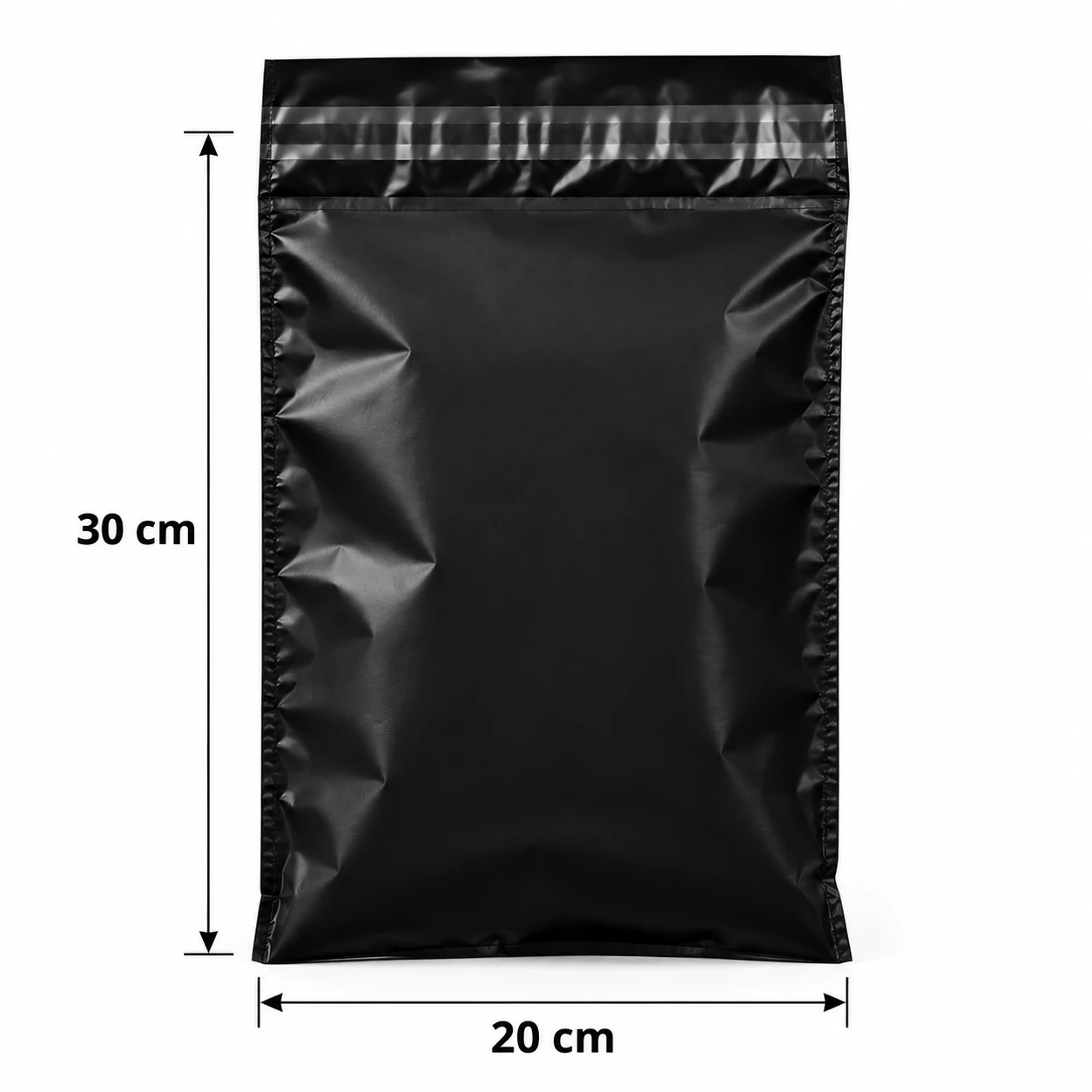 Bolsa E-Commerce Negra 20 × 30 cm
