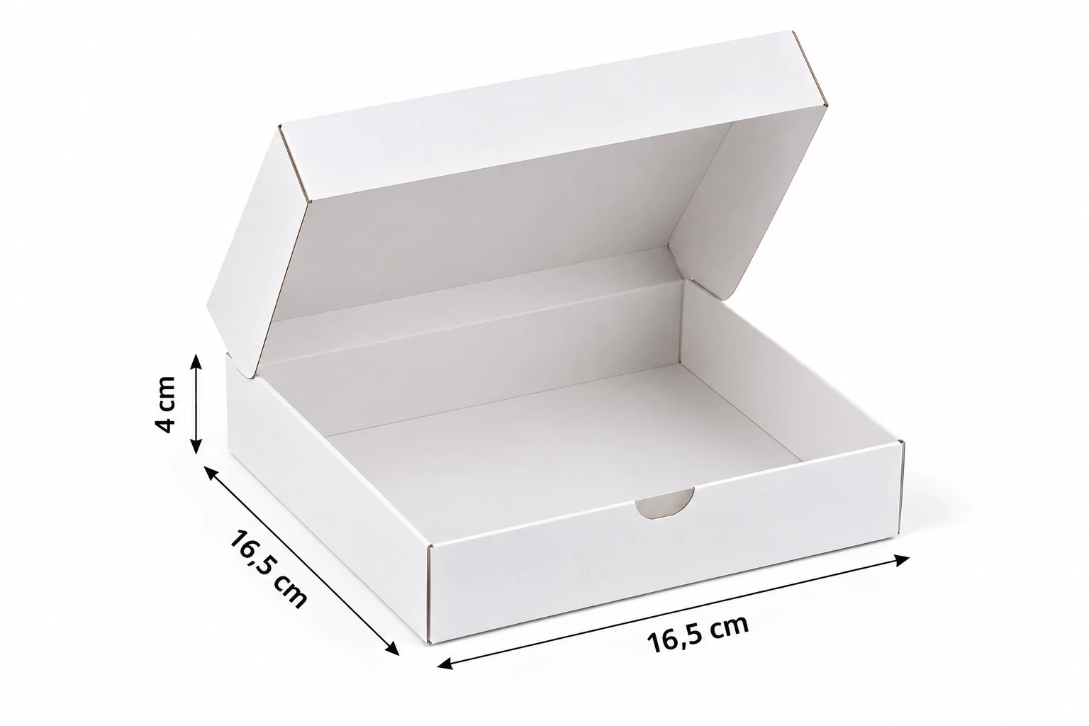 Caja blanca 16.5 x 16.5 x 4 cm