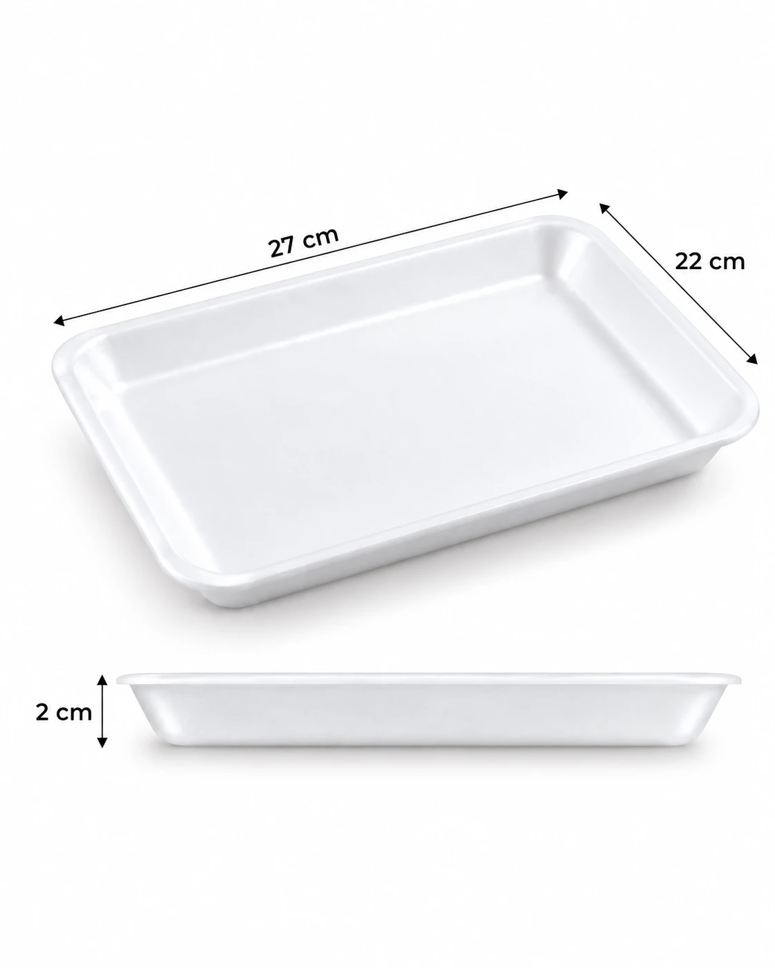 Bandeja de espuma darnel x100 unidades 22 x 27 x 2 cm