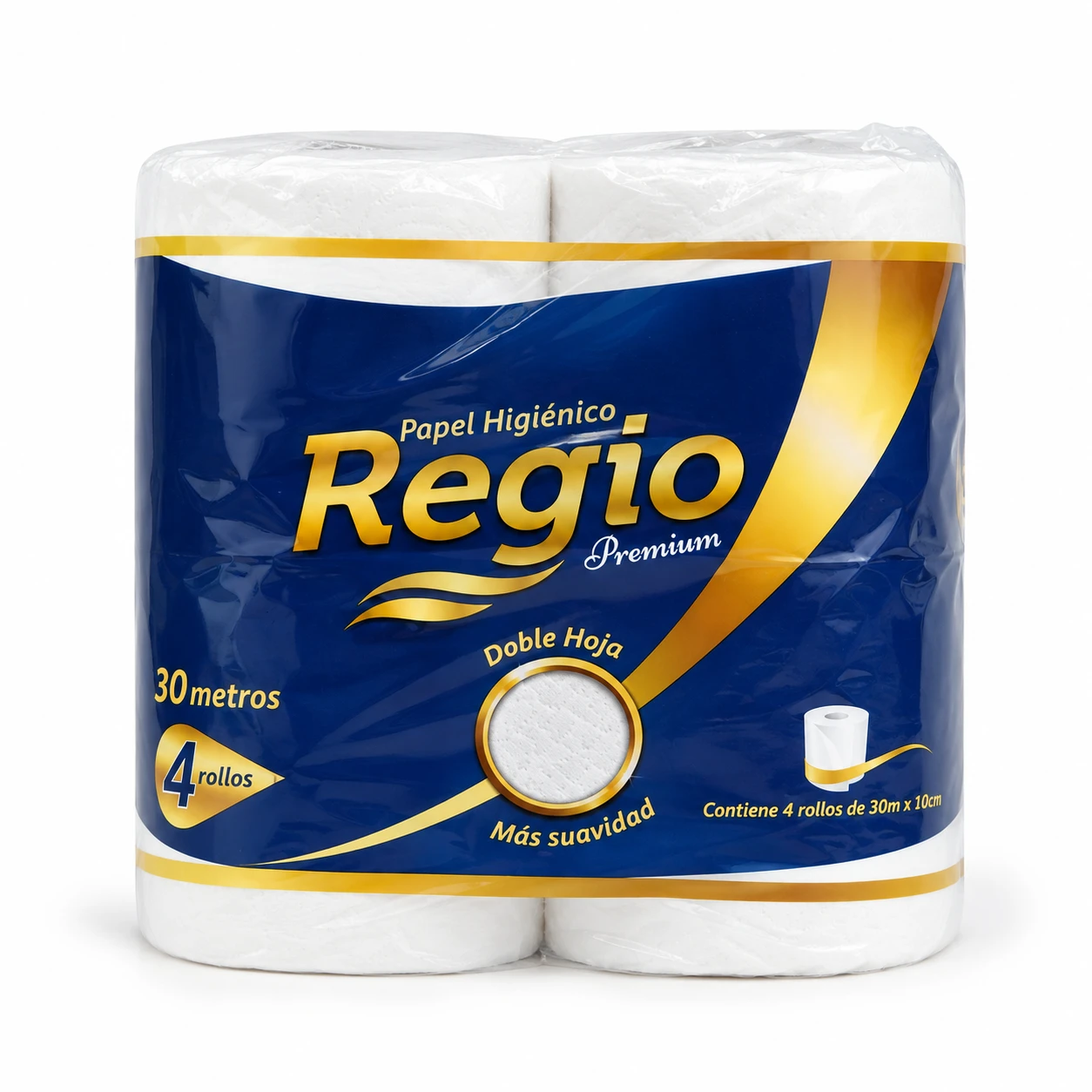 Papel Higiénico Regio Premium, doble hoja, 4 x 30 mts