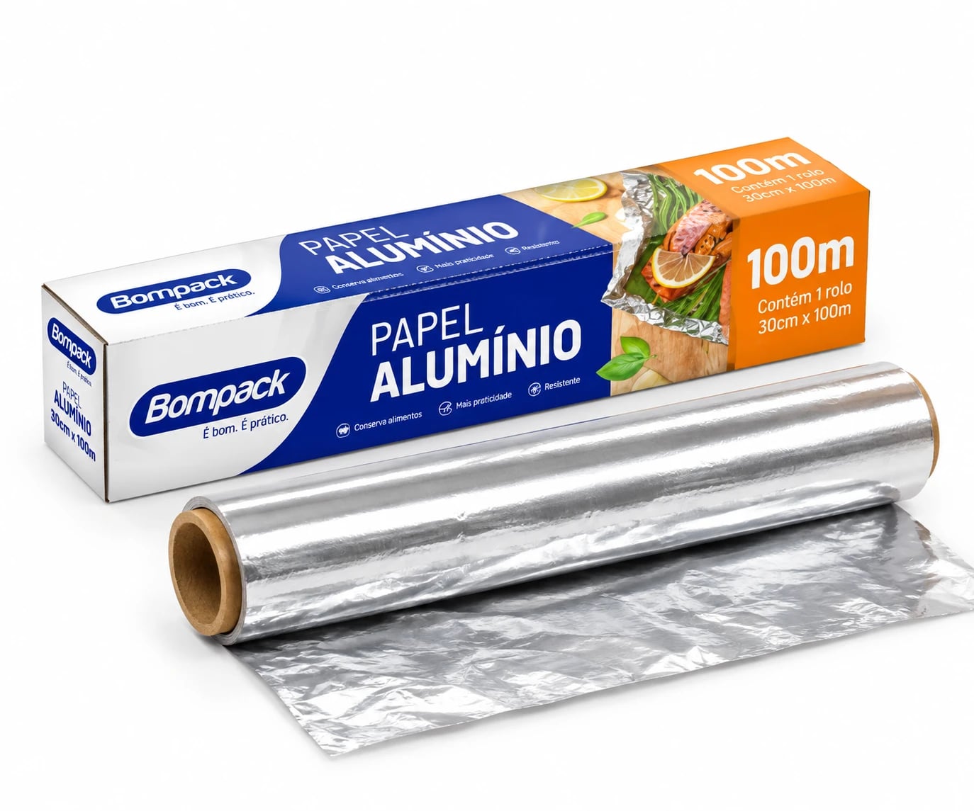 Papel Aluminio Bompack 30 cm × 100 m