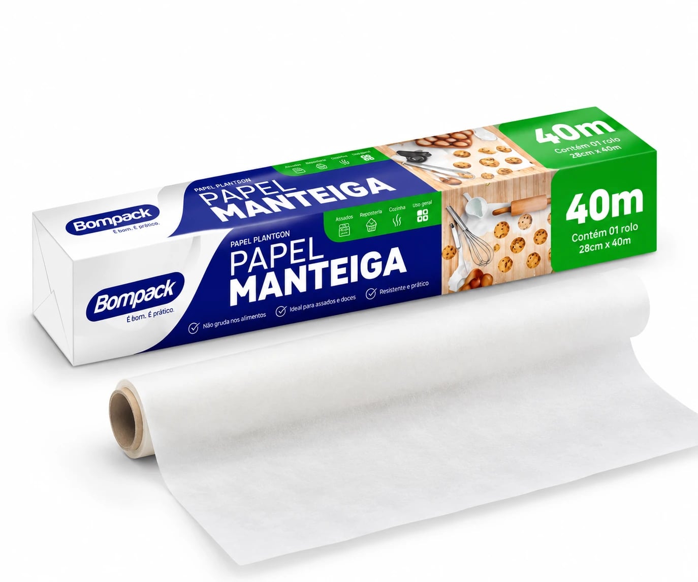 Papel Manteca Bompack 28 cm × 40 m