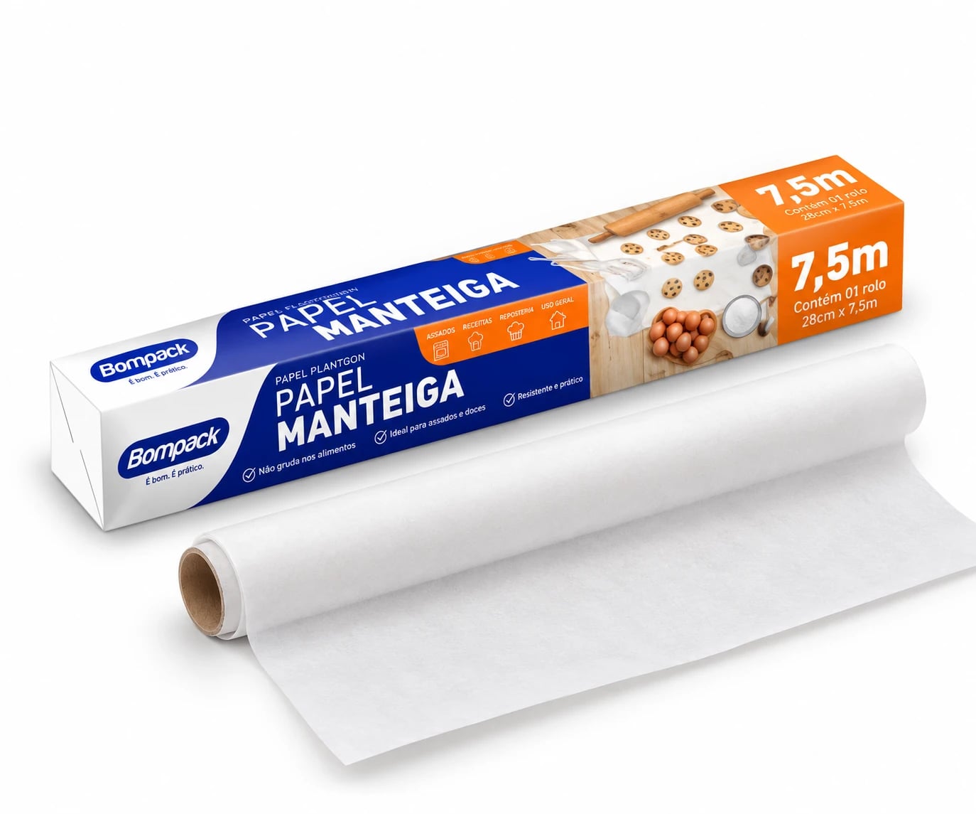 Papel Manteca Bompack 28 cm × 7,5 m