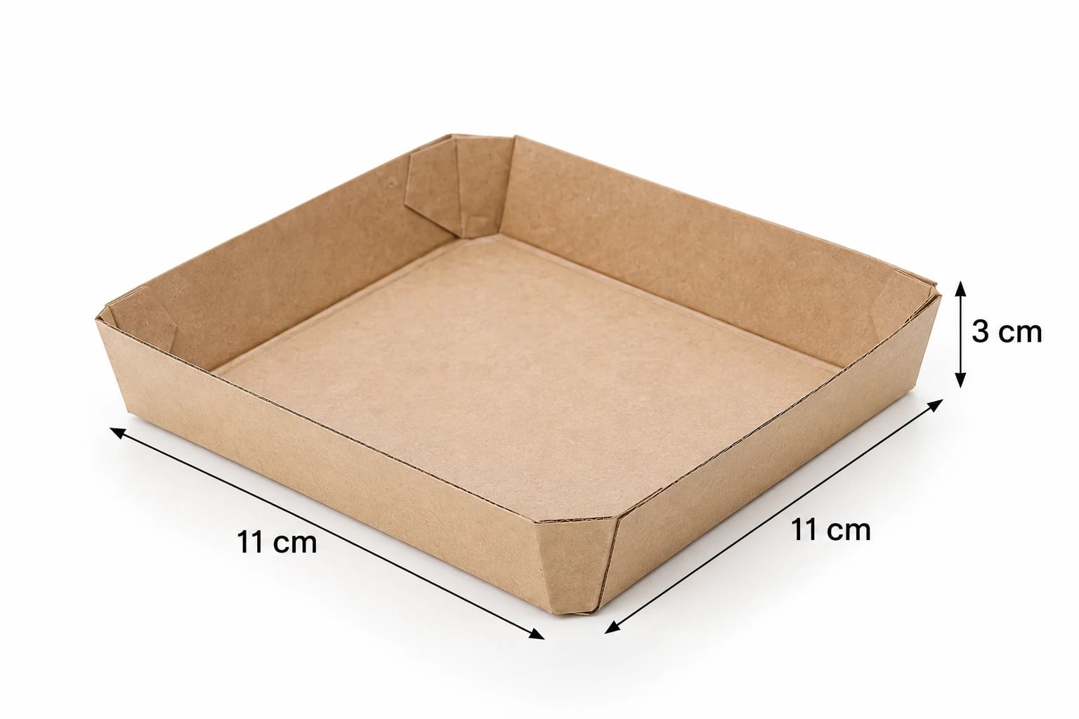 Bandeja cartón N.º0 x50 unidades 11 x 11 x 3 cm